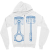 sketch of piston Zipper Hoodie