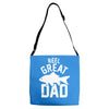 reel great dad Adjustable Strap Totes