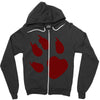 animal feet Zipper Hoodie