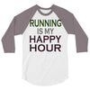 running is my happy hour 3/4 Sleeve Shirt