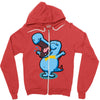 blue crocodile! Zipper Hoodie