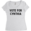 vote for cynthia Women's Triblend Scoop T-shirt