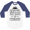 queens are born in february (2) 3/4 Sleeve Shirt