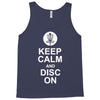 keep calm and disc golf on target frisbee basket Tank Top