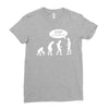 banksy funny human evolution indie Ladies Fitted T-Shirt