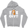 fox off Zipper Hoodie