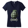 hand grenade military army Women's V-Neck T-Shirt