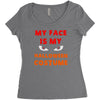 my face is my halloween Women's Triblend Scoop T-shirt