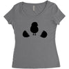 Chicken and Little Chick Women's Triblend Scoop T-shirt