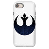 rebel logo with space pattern iPhone 8
