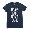 boat hair don't care Ladies Fitted T-Shirt