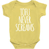 tofu never screams Baby Onesie