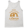 what happens in camper stays in camper vintage style camp funny Tank Top