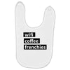 wifi, coffee, frenchies Baby Bibs