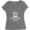 premium vintage 1981 classic perfectly aged limited edition Women's Triblend Scoop T-shirt