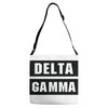 Delta Gamma Black Adjustable Strap Totes