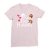 peace love rabbits Ladies Fitted T-Shirt