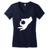 finger symbol Women's V-Neck T-Shirt