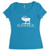 christmas gift elkaholic Women's Triblend Scoop T-shirt