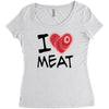 i love meat Women's Triblend Scoop T-shirt
