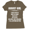Super August Girl Ladies Fitted T-Shirt