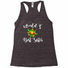 world's best sister with flowers. Racerback Tank