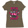 mach pizza Ladies Fitted T-Shirt