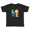 love baseball neon rhinestuds Toddler T-shirt