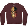 skull us flag Crewneck Sweatshirt