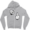 mickey fuck you rouge Zipper Hoodie