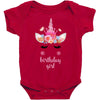 birthday unicorn family series birthday girl Baby Bodysuit