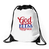 god bless america Drawstring Bags