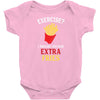 Exercise Extra Fries Baby Onesie