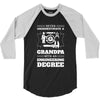 Never Underestimate A Grandpa With An Engineering Degree 3/4 Sleeve Shirt