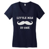 little man mustache first Women's V-Neck T-Shirt