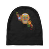 women's sugar skull purple Baby Beanies