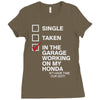 in the garage working on my honda Ladies Fitted T-Shirt