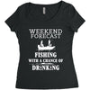fishing funny Women's Triblend Scoop T-shirt