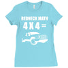 redneck math 4x4 truck Ladies Fitted T-Shirt