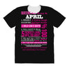 quens are born in april All Over Women's T-shirt