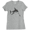sharks with frickin laser beams t shirt soft funny austin powers tee d Ladies Fitted T-Shirt