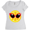 Lemon with Disco Glasses Women's Triblend Scoop T-shirt