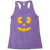 funny halloween jack o lantern kids Racerback Tank