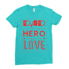 dad a son's first hero a daughters first love 3 Ladies Fitted T-Shirt