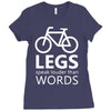 legs speak louder than words bicycle cycling Ladies Fitted T-Shirt