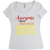 awesome since november 1970 Women's Triblend Scoop T-shirt
