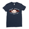 August Peeking Out Asian Baby Boy Ladies Fitted T-Shirt