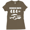 redneck math 4x4 truck Ladies Fitted T-Shirt