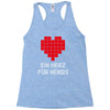 nerd shirt design  herz f&uuml;r nerds computer gaming fun big bang minecr Racerback Tank