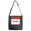title of day of the week sunday thursday day of the week Adjustable Strap Totes